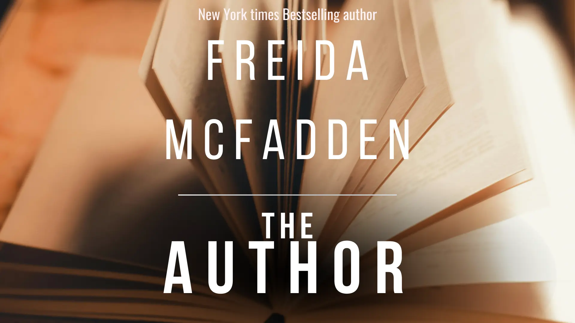 Book pages with author's name displayed